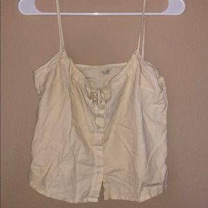 BRANDY MELVILLE JOHN GALT YELLOW BUTTON-UP TANK